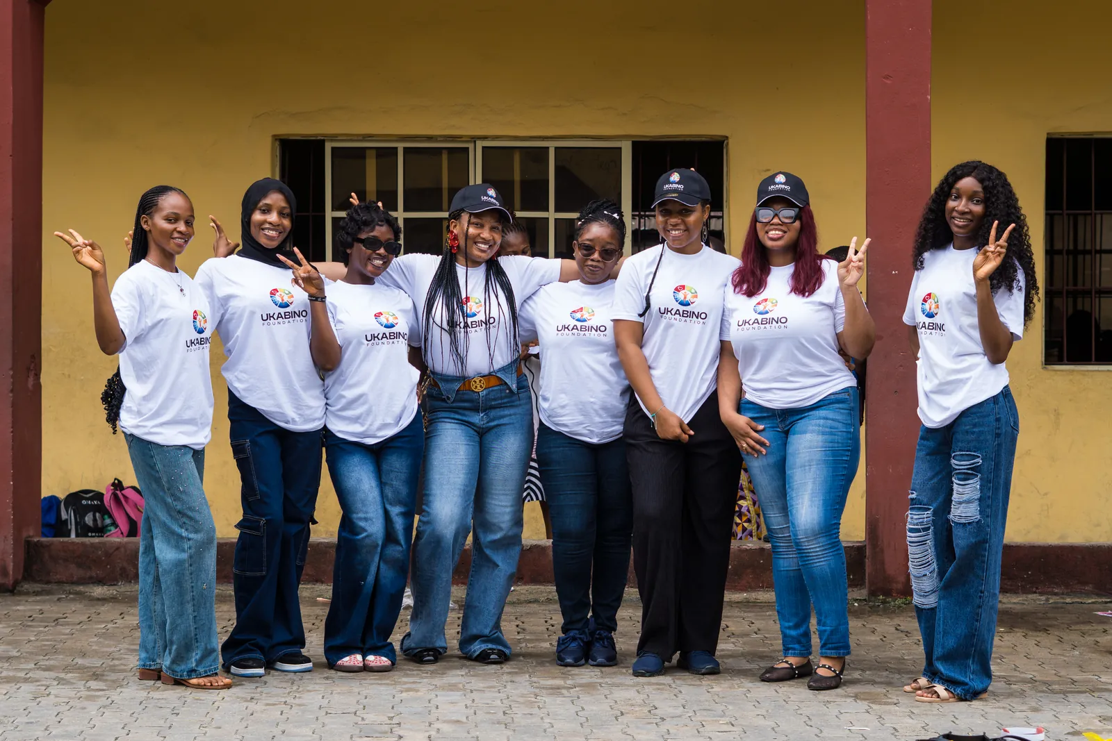 Ukabino team members standing together after the programme